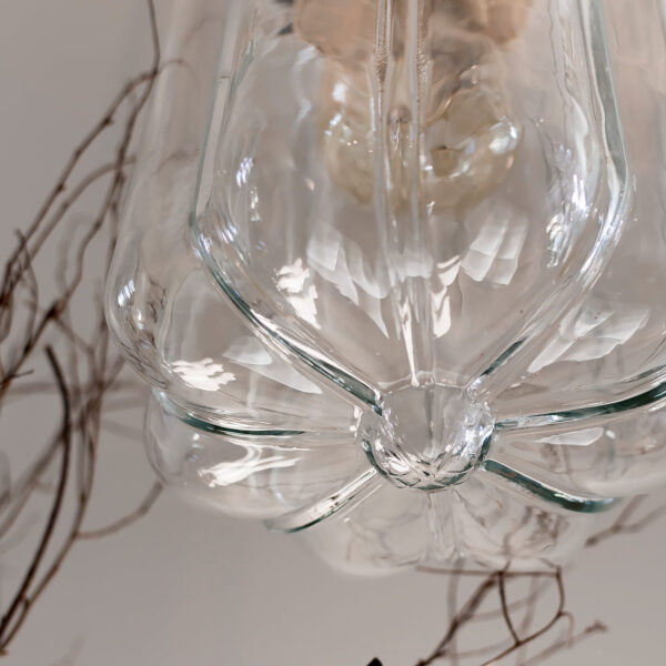 Glass Pendant Ligh Clear Deco (1)