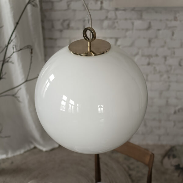 Glass Pendant Light Large Ball With Ring