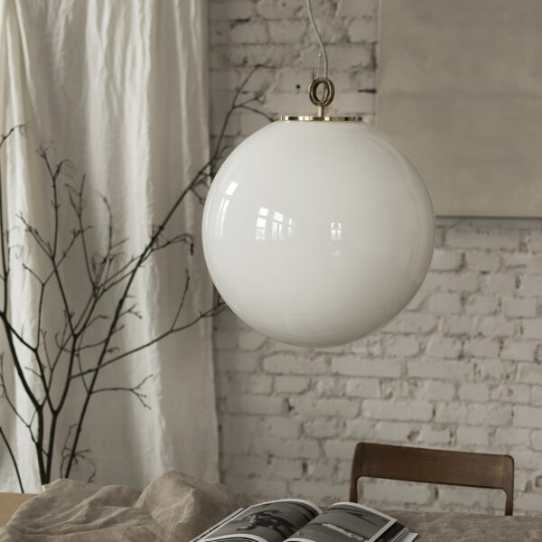 Glass Pendant Light Large Ball With Ring