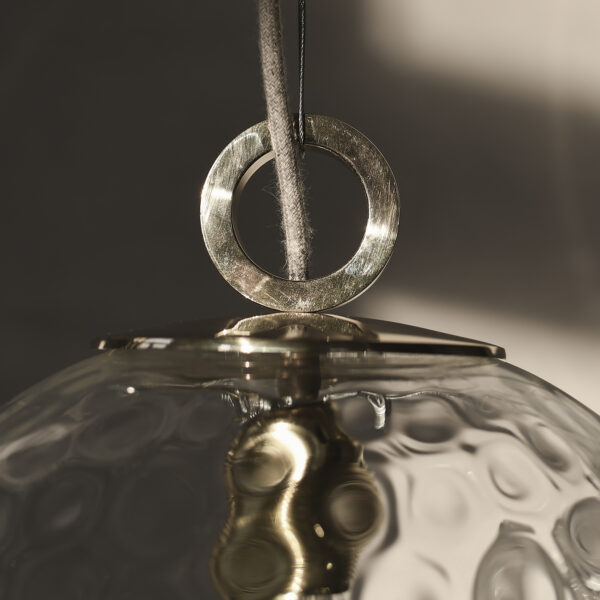 Glass Pendant Light Reflection Globe With Ring